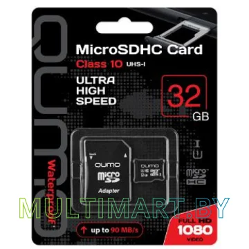 Карта памяти QUMO microSDHC 32GB (QM32GMICSDHC10U1)